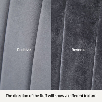 Grey Velvet Nordic Dining Chairs With Armrest Metal Leg Comfortable Foam