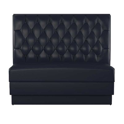 Custom Restaurant Furniture Button Tufted Black Commercial Booth Seathing