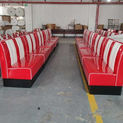 American Restaurant Fast Food Booth Seating Retro 1950S Long Sofa