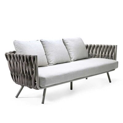 Leisure Outdoor Furniture Garden Patio Aluminum Frame Rope Sofa Set