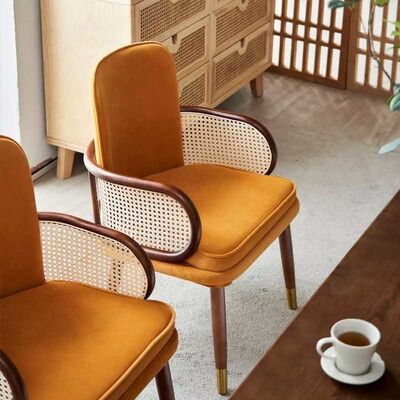 Modern French Style OEM Nordic Dining Chair Rattan Negotiation