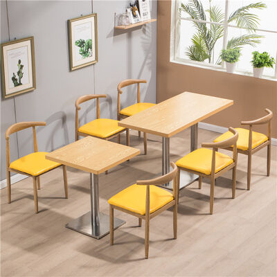 Commercial Restaurant Dining Table And Chairs 130CM 140CM 150CM Single Side Booth
