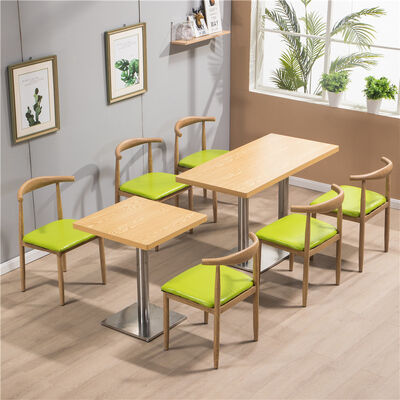 Commercial Restaurant Dining Table And Chairs 130CM 140CM 150CM Single Side Booth
