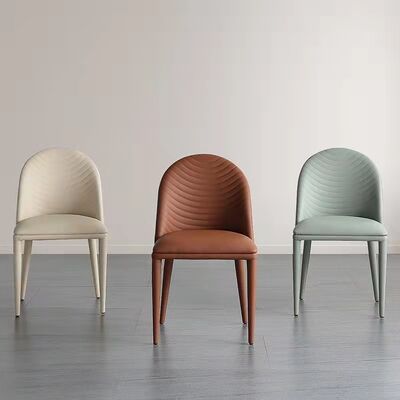 Grey Nordic Dining Chair 49cm Seat Height European Style Dining Room Sets