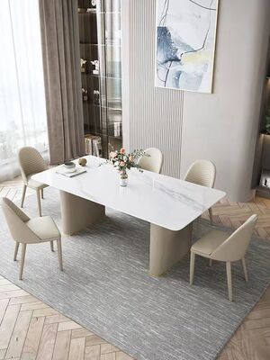 Grey Nordic Dining Chair 49cm Seat Height European Style Dining Room Sets