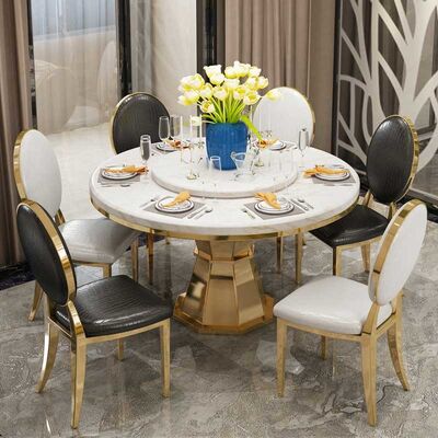 Home Luxury Dining Table And Chairs 1.5 Meter Diameter Round Dining Table