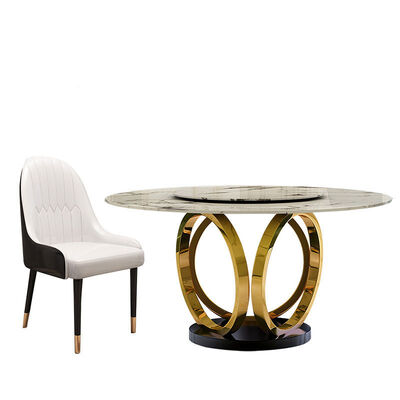 High Level Dining Table Set 6 Chairs With Rotating Centre Hotel Table