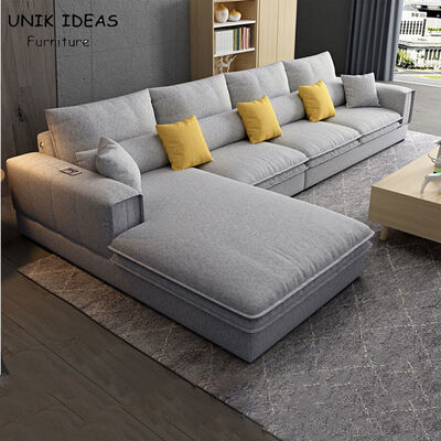 Bom preço Sala de visitas nórdica Sofa Fabric Corner Lounge secional da mobília em forma de L on-line