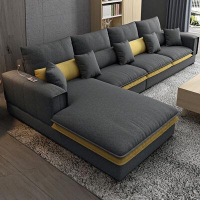 Bom preço Tela secional do canto de pano de Sofa Set 180*318*90CM da sala de visitas luxuosa da casa on-line