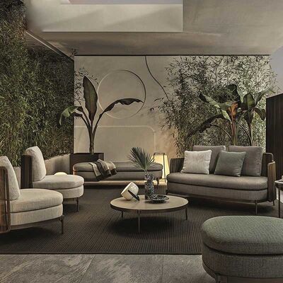 Bom preço Jardim exterior nórdico Sofa Set Waterproof Sunscreen Patio Sofa Chair on-line