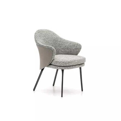 Bom preço Cadeiras estofadas 80cm Grey Fabric moderno da sala de jantar da série do lazer on-line