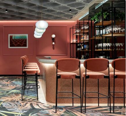 Bom preço New Arrival Wholesale Cheap Modern Design Velvet Fabric Dining Chairs Tall Bar Chair on-line