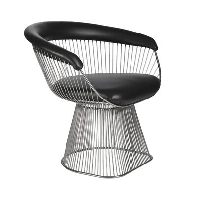 Bom preço Modern Steel Wire Metal Frame Poltrona de aço inoxidável Cadeira de casamento Aluguel Reino Unido Cadeira de jantar Design on-line