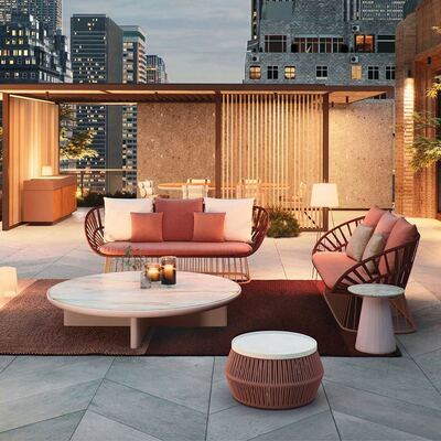 Bom preço Mobiliário moderno Italian Night Cub Mobiliário exterior Piscina Hotel ao ar livre Sofá de luxo Patio Sets Mobiliário ao ar livre on-line