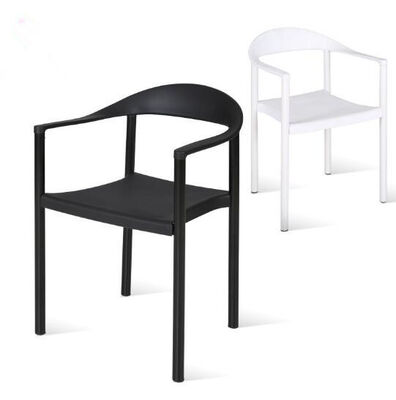 Bom preço Leisure Chair With Armrest Metal Leg PP Dining Arm Chair Polypropy Plastic Chair on-line