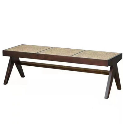 Bom preço New Design Modern Solid Wood Chair Rattan Bench Leisure Dining Chair Bed Footstool Shoe Bench on-line