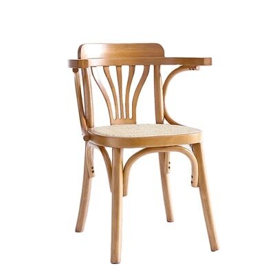 Bom preço Modern Dining Chair Nature Rattan Coffee Chair Solid Wood Armrest Chairs on-line
