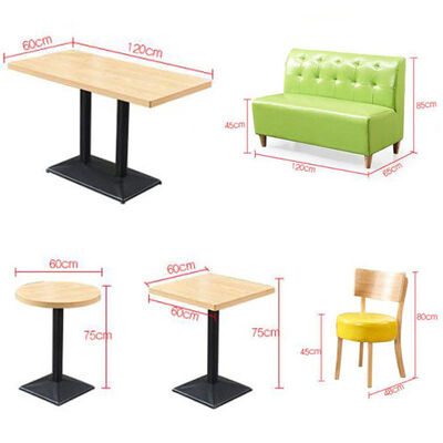 Bom preço Popular Design Milk Tea Shop Booth Sofa Seating Customized Dining Table and Chairs for Restaurant Commercial Furniture for Cafe on-line