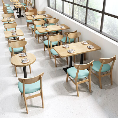 Bom preço Modern Restaurant Dining Table and Chairs Sets Solid Wood Coffee Crisps Chair Many Options on-line