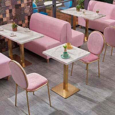 Bom preço Nordic Western Restaurant Artificial Marble Dining Table and Chair Sofa Sets on-line