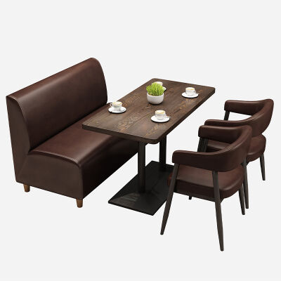 Bom preço Wooden Tables and Chairs for Restaurant Wood Table Restaurant Metal Chair on-line