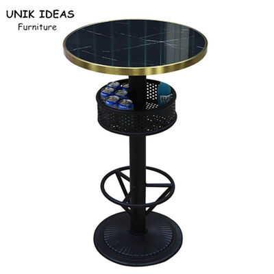 Bom preço A tabela superior alta de 2 restaurantes pretos da pessoa ajusta a madeira contrária do metal exterior alta on-line