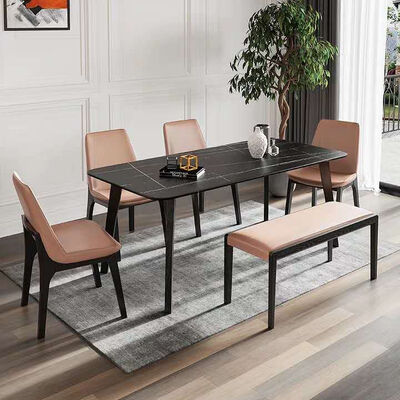 Bom preço mesa de jantar e cadeiras do mármore de 120cm 140cm 160cm 8 Seater e com banco on-line