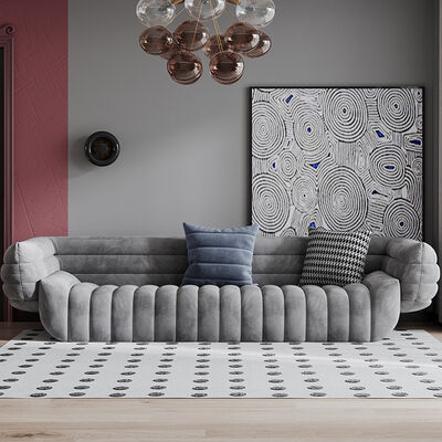 Bom preço Sofa Chaise Sleeper Convertible Couch Sofa estofado contemporâneo 4 cinzentos secionais Seater on-line