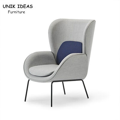 Bom preço Sala de visitas alta 99CM da tela do Wingback do preto de Sofa Single Seater Chair Bed da parte traseira on-line