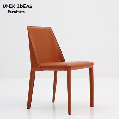 Bom preço Grey Leather Metal Frame Dining moderno preside 17 a casa da altura da polegada 43.18CM Seat on-line