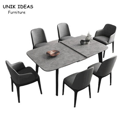 Bom preço grupo 140cm minimalista da mesa de jantar do mármore de 6 7 8 Seater e da mesa de jantar das cadeiras 130cm on-line