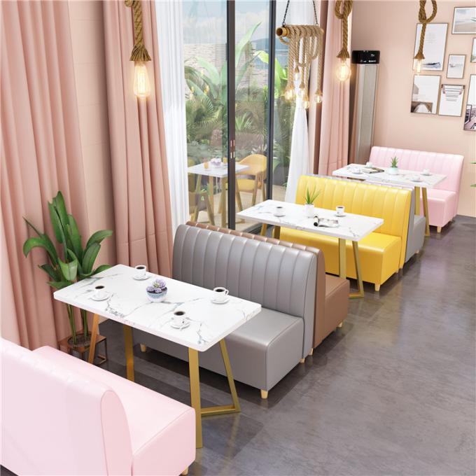 Grupos modernos do sofá e da tabela da cabine do restaurante da série do projeto novo